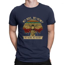 -T-shirt maschile maglietta divertente per nessuna api miele lavoro denaro corto manica unisex tops tops harajuku