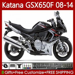 Bodys For SUZUKI KATANA GSXF 650 GSX-650F GSX 650F Bodywork 120No.7 GSXF650 GSX650F Black silvery 08 09 10 11 12 13 14 GSXF-650 2008 2009 2010 2011 2012 2013 2014 Fairing