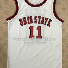 Sjzl98 #11 Jerry Lucas Ohio state Basketball Jersey Curtis Throwback Custom Retro Sports Fan Apparel Jersey