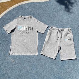 t Shirts Short Suit European and American Towel Embroidery Blue Grey Letter Shorts Plus Fashion Summer Jacket High Quality