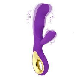 -Vibrador Sexy juguetes massager calientes vender doble cabeza juguetes sexuales vibratorios Silicone chicas g Vagina Vagina Pussy Conejo Ciltor Estimular consolador