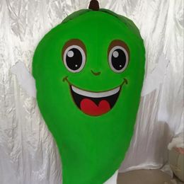 Festival Dress Green Mango Mascot Costume Halloween Christmas Fancy Party Dress Cartoon Character Suit Carnival Unisex Adults Outfit