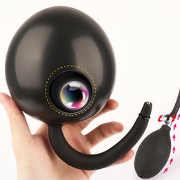 BDSM Huge Inflatable Anal Plug Deeply Silicone Expansion Big Dildo Butt Adult sexy Toys for Women Men G Spot Stimulator