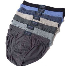 100% Cotton Briefs Mens Comfortable Underpants Man Underwear M/L/XL/2XL/3XL/4XL/5XL 5pcs/lot & Drop T220816