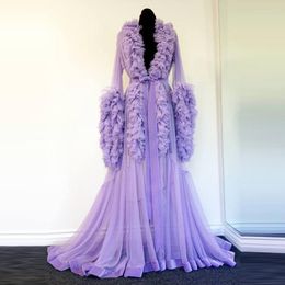 Casual Dresses Night Robe Purple Maternity Dress For Poshoot Or Babyshower Po Shoot Women Lady Sleepwear Bathrobe Sheer Nightgown