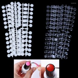 Nail Art Equipment 120 Tips Natural Round With Sticker Color Chart Nails Tools Flat Back UV/Gel/Polish For Display Card Prud22