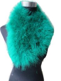 Women Real Ostrich Feather Fur Scarf shawls Warm Neckerchief Handmade Fluffy Soft