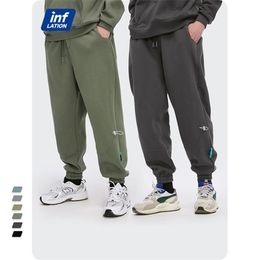 INFLATION Loose Fit Men Fleece Sweatpant Spring Winter Joggers Pants Unisex Elastic Waist Mens Track 3206W 220325