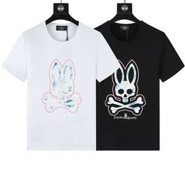 メンズファッションTシャツアニマルスカルウサギプリントメンカジュアルTシャツ夏の潮brand心理的ウサギ短袖カップ