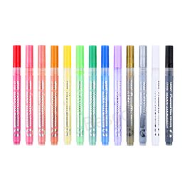 18 kolorów marker farby akrylowej długopis z tworzywa akwarelowego doodle drobne sztuki pióro konto ręki