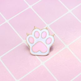 Brooches Pin For Women Cute Pink Foorprint Kids Fahsion Jewelry Shirt Coat Dress Denim Bag Decor Paw Enamel Pin Wholesale