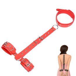 Adult Erotic sexy Toys Neck Collar Handcuff For Couple Lovers sexyy Games BDSM Bondage Slave Restraint Rope Exotic Accessories