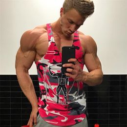 Men Bodybuilding Tank Tops Camouflage sleeveless Shirt Boy Gyms Fitness workout Singlet vest Undershirt Jogger clothing 220614