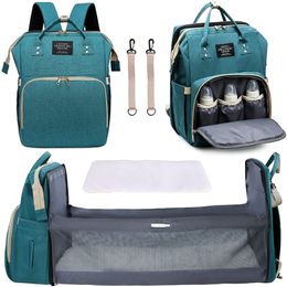 Usb Diaper Bag for Baby Boys Girls Diaper Bag Backpack with Changing Station with Foldable Travel Bed Large Capacity Waterproof 220514