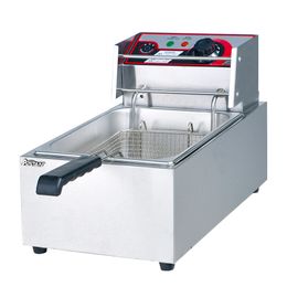 DF80 Commercial Counter Top Electric Deep Fryer Machine 1-Tank Fryer with 1 Basket for Kitchen Equipment