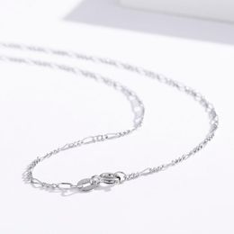 Chains 35-80cm 1.4mm Thin 925 Sterling Silver Figaro Chain Necklace Women Girl Boy Kids Italy Jewellery Kolye Collares Sieraden ColierChains