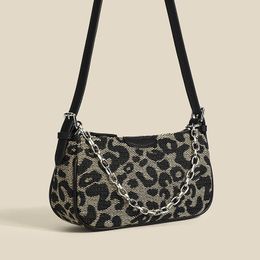 Evening Bags Shoulder Leopard Cheetah Print For Women 2022 Luxury With Chains Crossbody Small Fashion Black Ladies Clutch Handbags