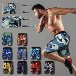 Men's Shorts Camouflage Base Layer Running Tights Men Short Quick Dry Bodybuilding Fitness Workout Gyms Elastic Compression SportswearMen's