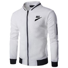 Frühling Herbst herren Langarm Marke LOGO Jacke Sportswear High street Casual Zipper Hoody Sweatshirts Tops Plus Größe S-3XL