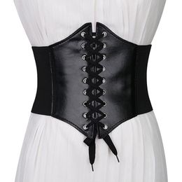 Belts Corset Wide Pu Leather Slimming Body For Women Elastic High Waist Strap Stretch Shaping Belt