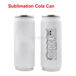 Sublimation Cola Can 500ml Double-layer Vacuum Mug Stainless Steel Water Cup Coffee Mug Christmas Gifts EE