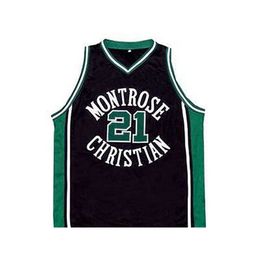 Xflsp #21 GREIVIS VASQUEZ MONTROSE CHRISTIAN High School Basketball Jersey red Stitched Customised Any Name And Number Jersey