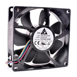 Fans & Coolings Original QFR0812UH 7416G-A00 8cm 8025 80mm Fan DC12V 0.87A Server Chassis CPU Cooling FanFans