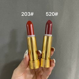 Wholesale Brand Lipstick Metal Limited Edition For Valentine's Day Lip Colour 3.5g 2colors 520 203 Marina Long-lasting Lip Makeup Woman Female Girl Beauty Cosmetics