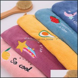 Towel Home Textiles Garden Women Girls Magic Microfiber Shower Cap Bath Hats For Dry Hair Caps Quick Drying Soft Lad Dht8U