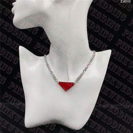 Triangle Pendant Necklace Women Men Link Chain Necklace Designer Business Jewellery Street Hip Hop Punk Necklaces