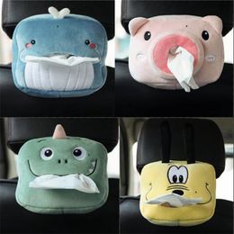 Creative Tissue Box Soft toon Case Cute Animals Paper Boxes Lovely Napkin Holder for Car Seat 220611