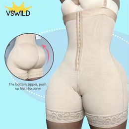 Shapewear Shorts Pants Butt lifter Tummy Control Panties High Waisted Trainer Body Shaper High Compression Bodysuit Fajas Skims 220513