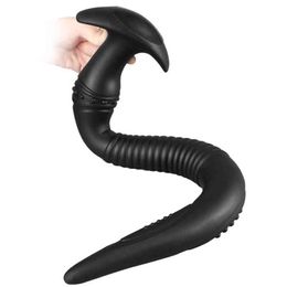 Nxy Anal Toys Super Long Butt Plug Anus Dilator Vagina Masturbation Buttplug Dildo Sextoys Bdsm Erotic Toy Adult Sex for Women 220420