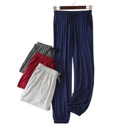 Mens Pyjama Pants Modal Cotton Plus Size Cosiness For Home Men Casual Loose Sleepwear Soft Comfortable Elastic 201109