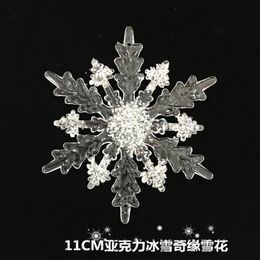 Christmas Decorations Ornaments Window Decoration Tree Pendant 11CM Acrylic Diamond Effect Snowflake 1 PieceChristmas