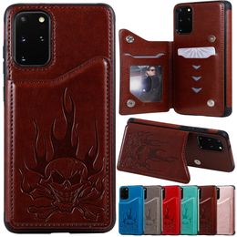 Leather Cases For Samsung Galaxy S8 S9 S10 S10E S20 FE Plus Ultra Note 8 9 10Plus Note 20Ultra Rear Shell Protective Cover