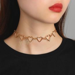 Hollow Sweet Love Heart Choker Necklace For Women Girls Girlfriend Gifts Cute Necklace Collar Neck Fashion Party Jewelry