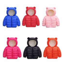 2020 Winter Boys Down Jacket Girls Hooded Outerwear Baby Thick Warm Lamb Velvet Jacket Children Outerwear Jackets Zipper Jacket J220718