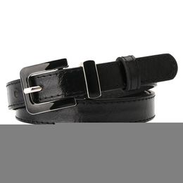 Belts Fashion PU Leather Belt For Women Solid Colour Tight Slim Candy Pin Buckle Waist Jeans Accessories