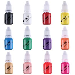 nail polish stencils Canada - OPHIR 12 Color Airbrush Nail Inks for Stencils Gel Nail Polish 10 MLBottle Temporary Tattoo Pigment Nails Tools TA098112 220531
