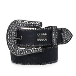 2022 Fashion Designer Belts Bb Belt Simon for Men Women Shiny Diamond Belt Black on Blue White Multicolour Rhinestone 61 Colors