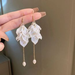 Dangle & Chandelier New flower handmade bohemia boho earrings women fashion long hanging earrings crystal female wedding earings party jewelry