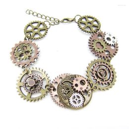 Link Chain Cykopv Original Design Multi Gears Nice Combined DIY Gear Mechanism Steampunk Bracelet Vintage BijouxLink Lars22