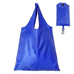 DHL100pcs Shopping Bags Women Polyester Plain Large Capacity Waterproof Protable Foldable Storage Bag