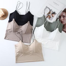 Summer Sexy Beautiful Back Wrapped T Shirts Chest Traceless Gathering Sports Yoga Suspender Vest Underwear