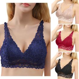 Bustiers & Corsets Bralette Lace Sexy Bra Wireless Thin Underwear French Style Lingerie Soft Push Up Bras For Women Feminine Halter Cup