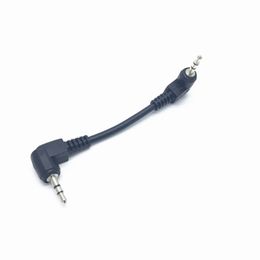 90 Degree 2.5mm Adapter Audio Data Cable AUX Recording Extension Cable Male To Male Black 8cm