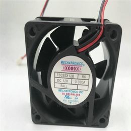 Original 6025 F6025X12B RS 12V 0.330A 6CM two-wire cooling fan
