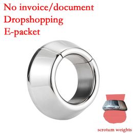 Stainless Steel Cock Rings Delay Magnetic Ball Stretcher Weights Dick Penis Scrotum sexy Toys For Men