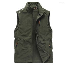 Men's Vests Mens Warm Fleece Vest 2022 Winter Sleeveless Jacket Waistcoat Autumn Fashion Casual Outwear Phin22